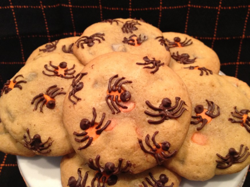 Spider Chocolate Chip Cookies