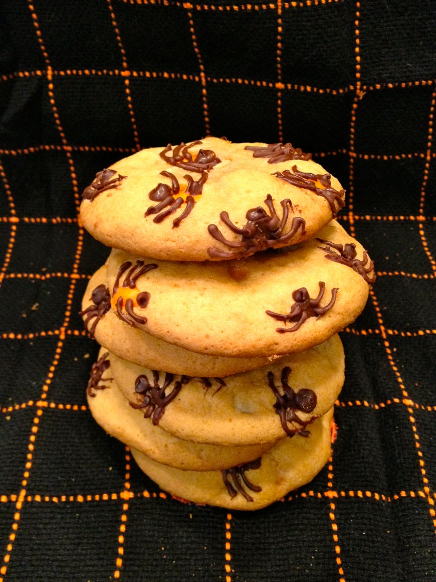 Spider Chocolate Chip Cookies