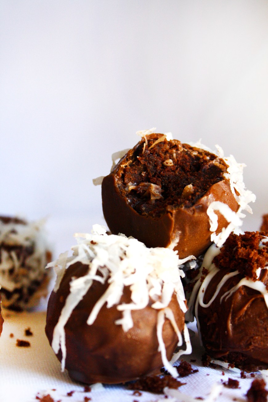 Coconut Chocolate Cake Balls