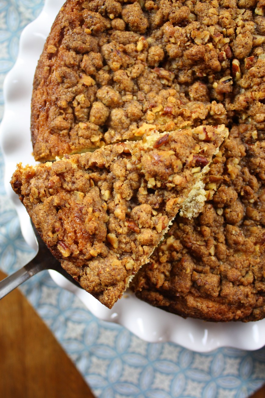 Cinnamon Pecan Streusel Coffee Cake