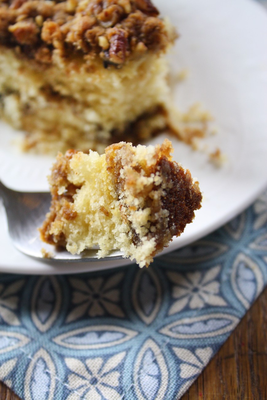 Cinnamon Pecan Streusel Coffee Cake 