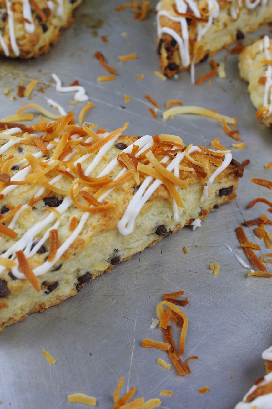 Coconut & Chocolate Cream Scones