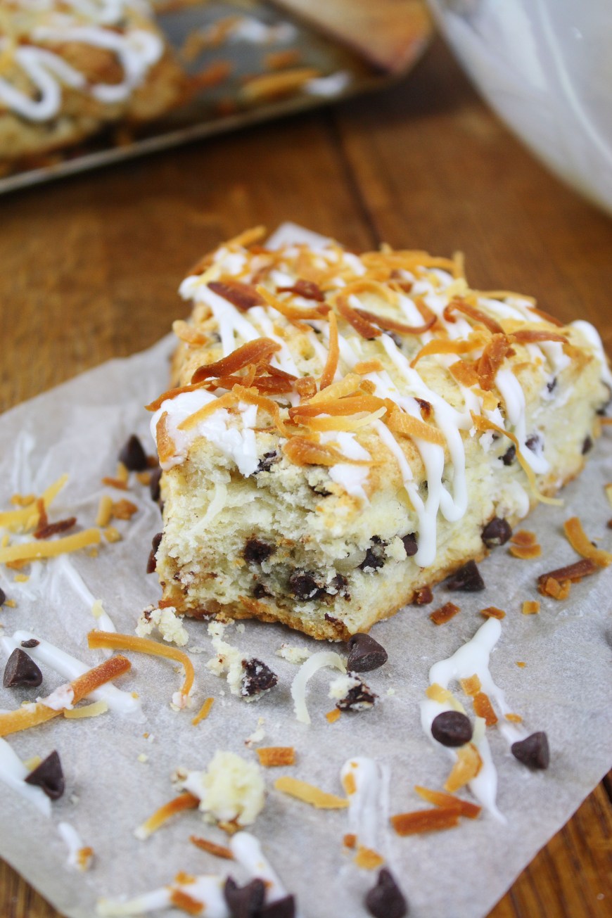 Coconut & Chocolate Cream Scones