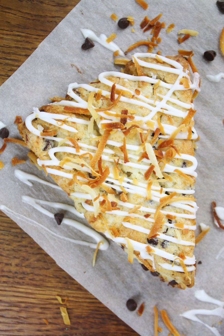 Coconut & Chocolate Cream Scones