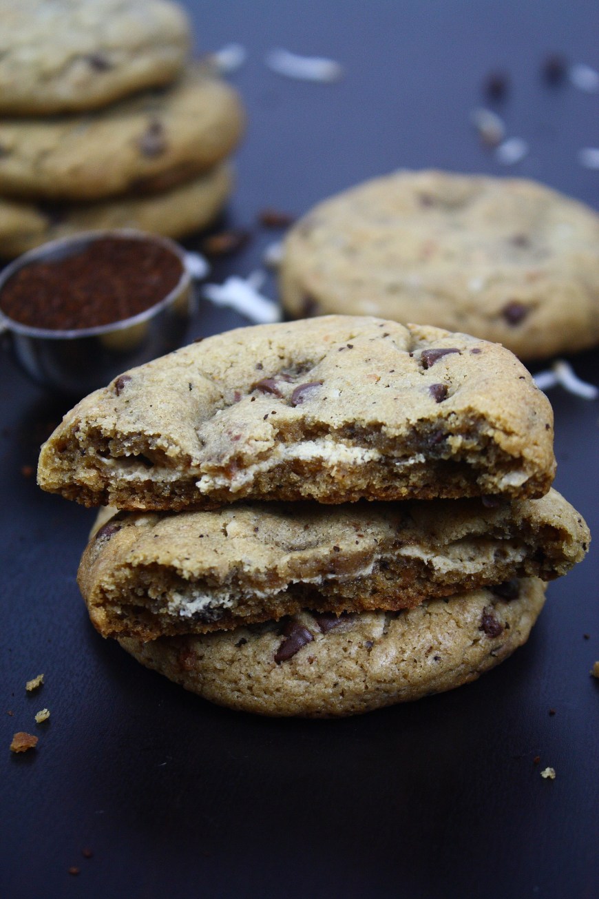 Toasted Coconut Mocha Cheesecake Cookies 
