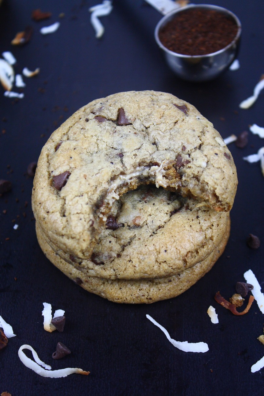 Toasted Coconut Mocha Cheesecake Cookies 