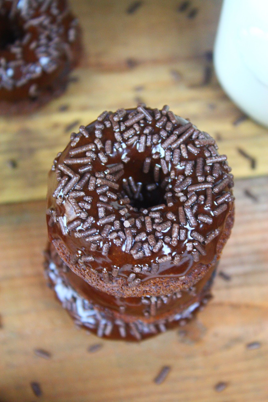 Mini Chocolate Fudge Donuts