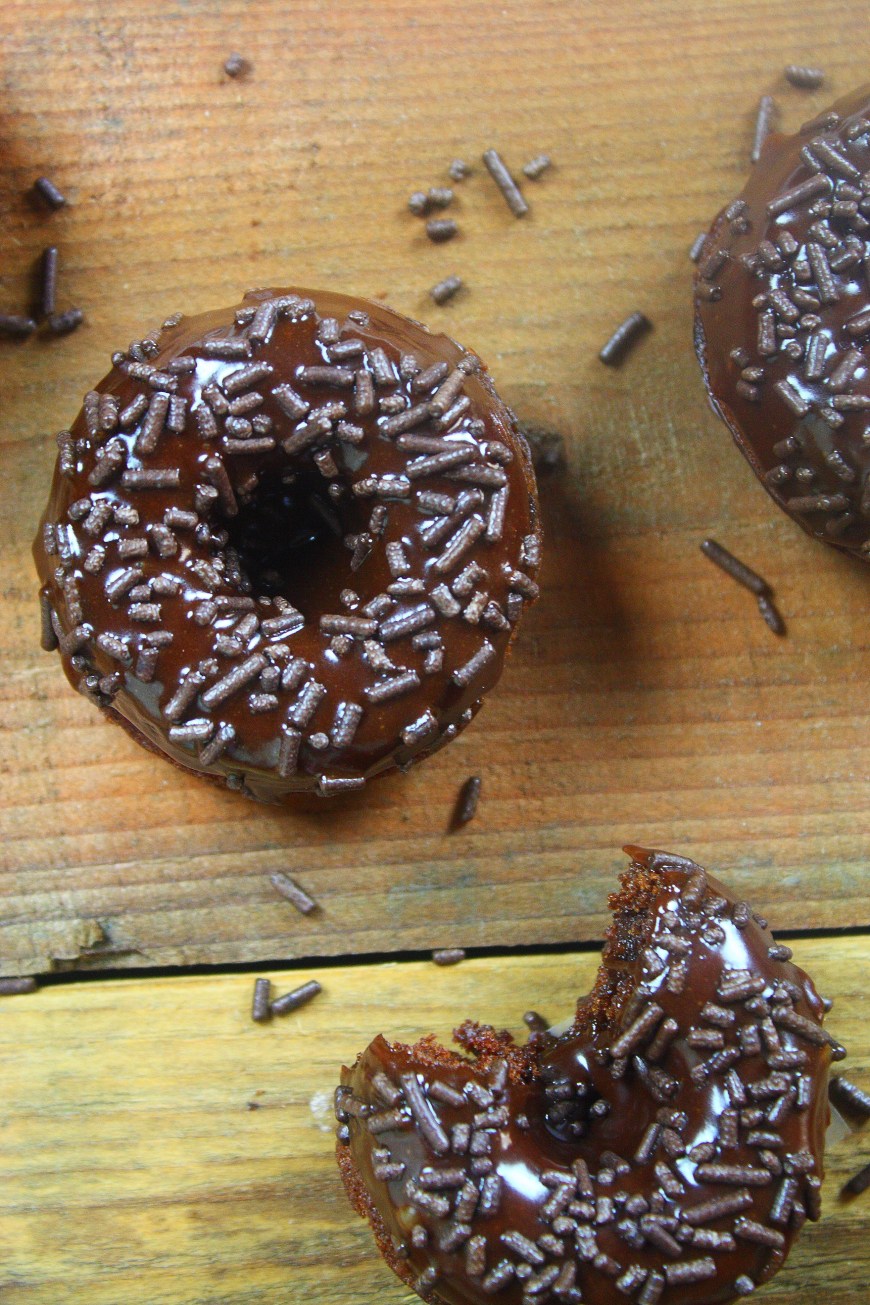 Mini Chocolate Fudge Donuts