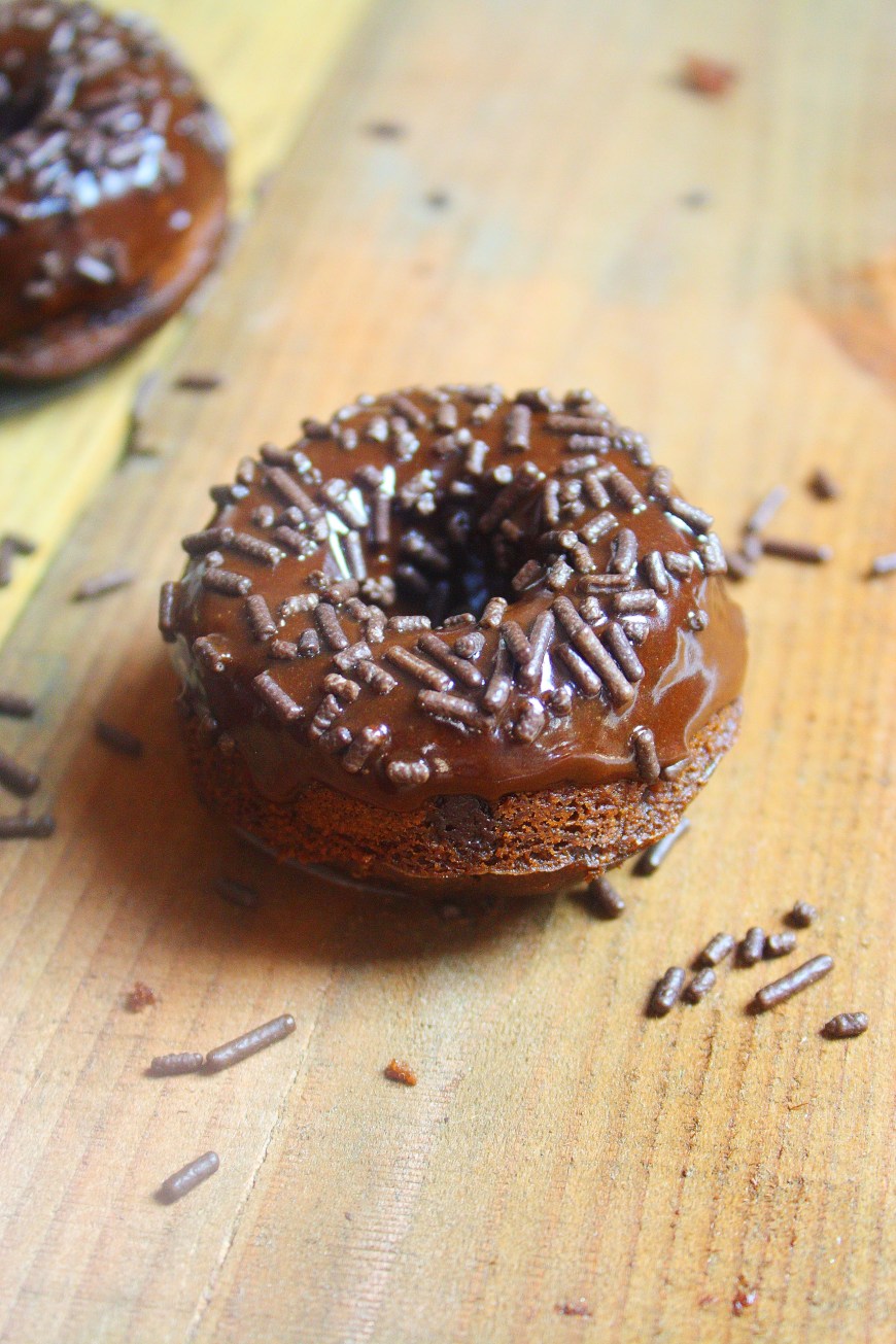 Mini Chocolate Fudge Donuts